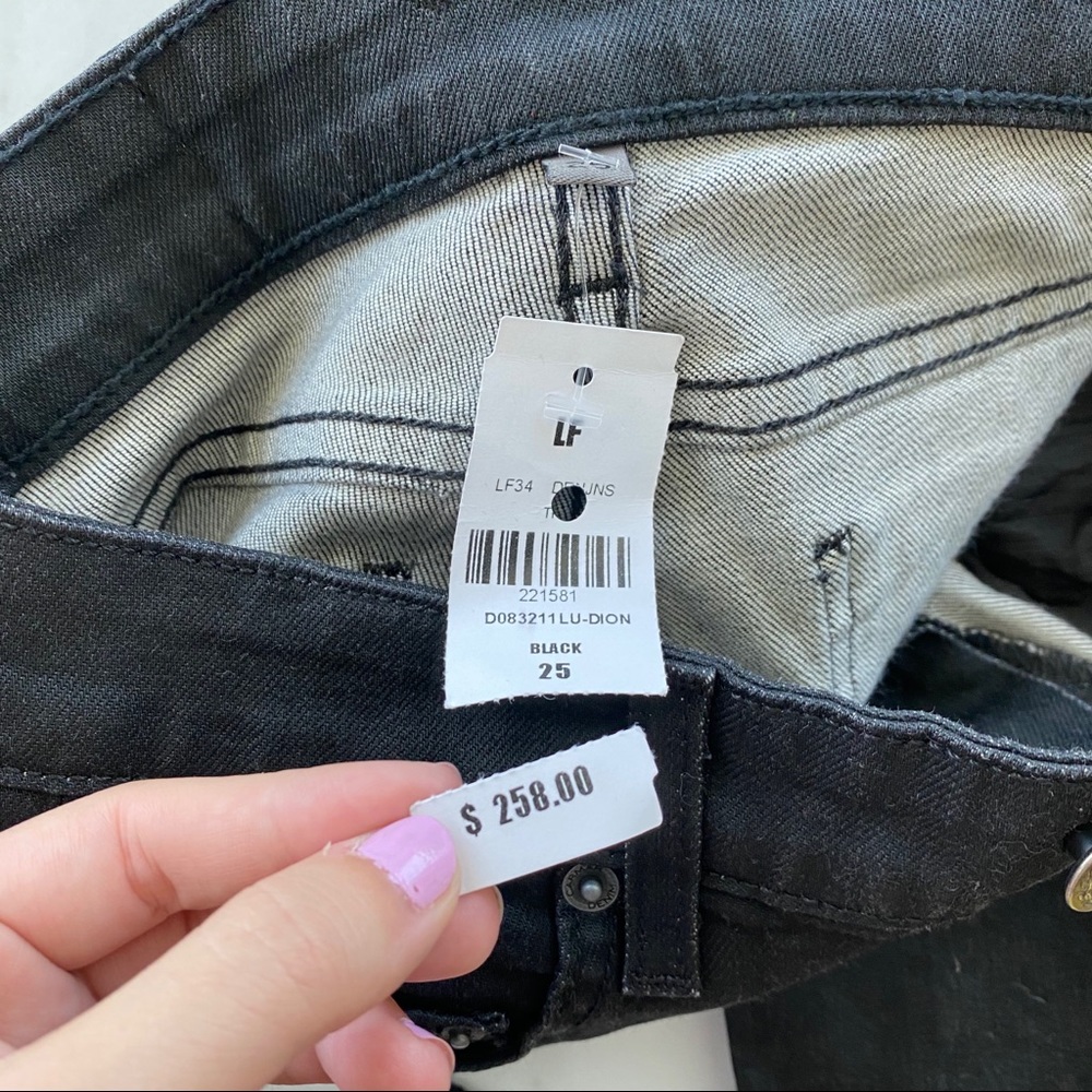 NWT LF black lace up calf skinny jeans - Picture 5 of 6